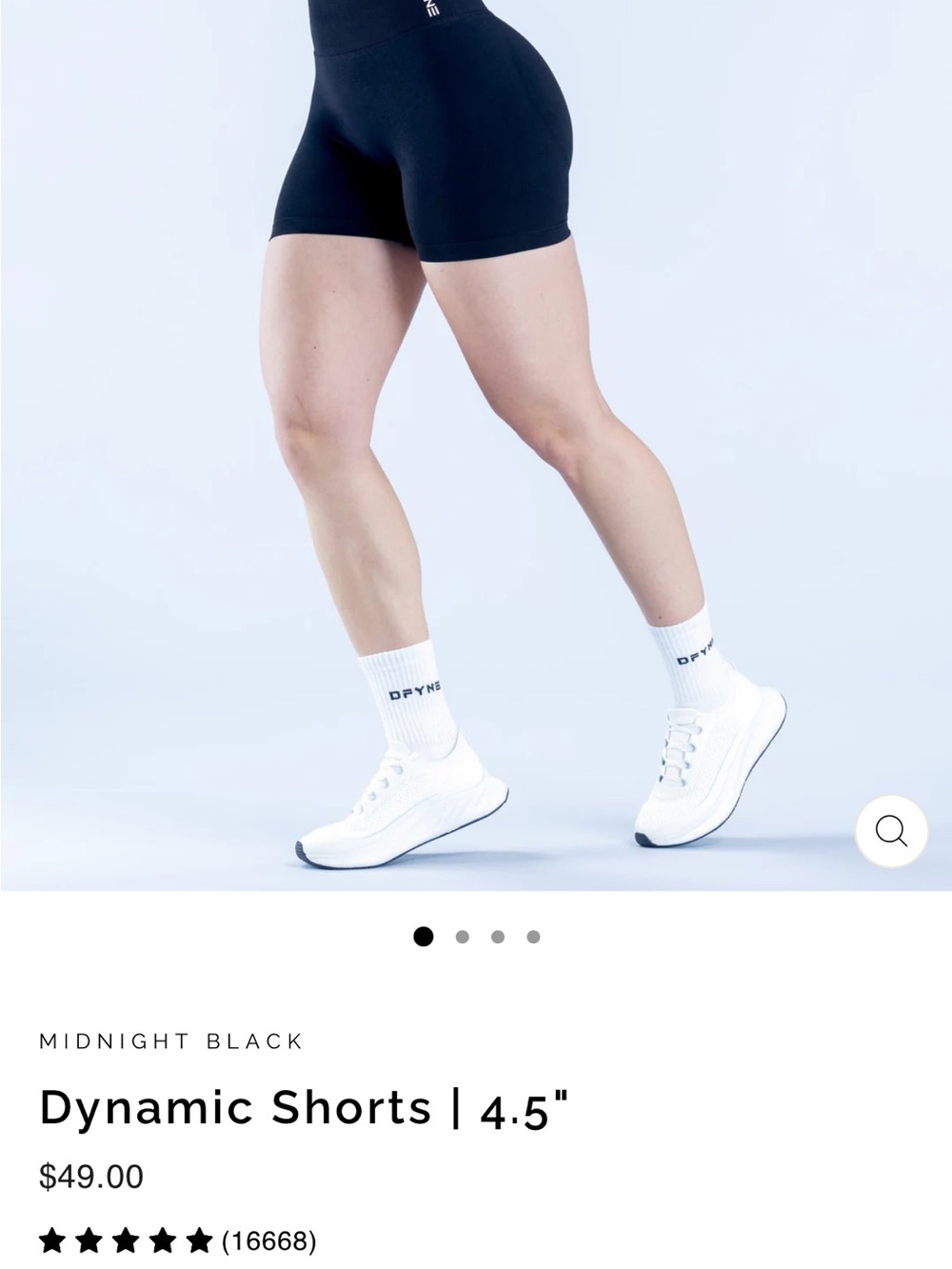 Dynamic 4.5" Bike Shorts — Midnight Black